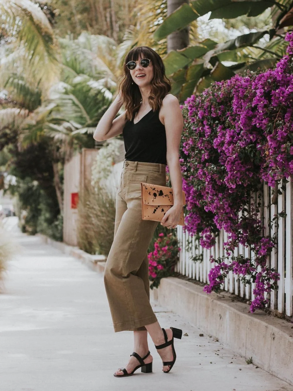 Everlane Olive High-Rise Wide Crop Pants - Picture 3 of 16